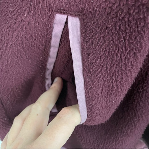 [Abercrombie & Fitch] Purple Sherpa Mock Neck Pullover Sweater - Picture 5 of 8